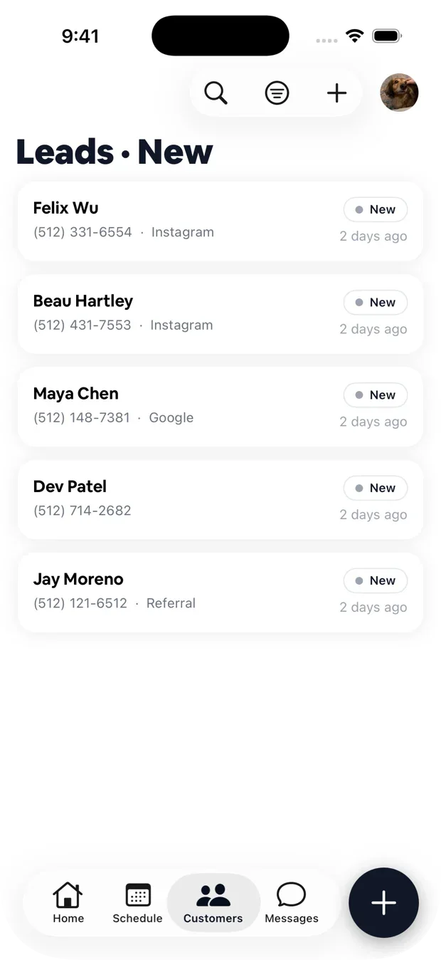 New leads, coming in
