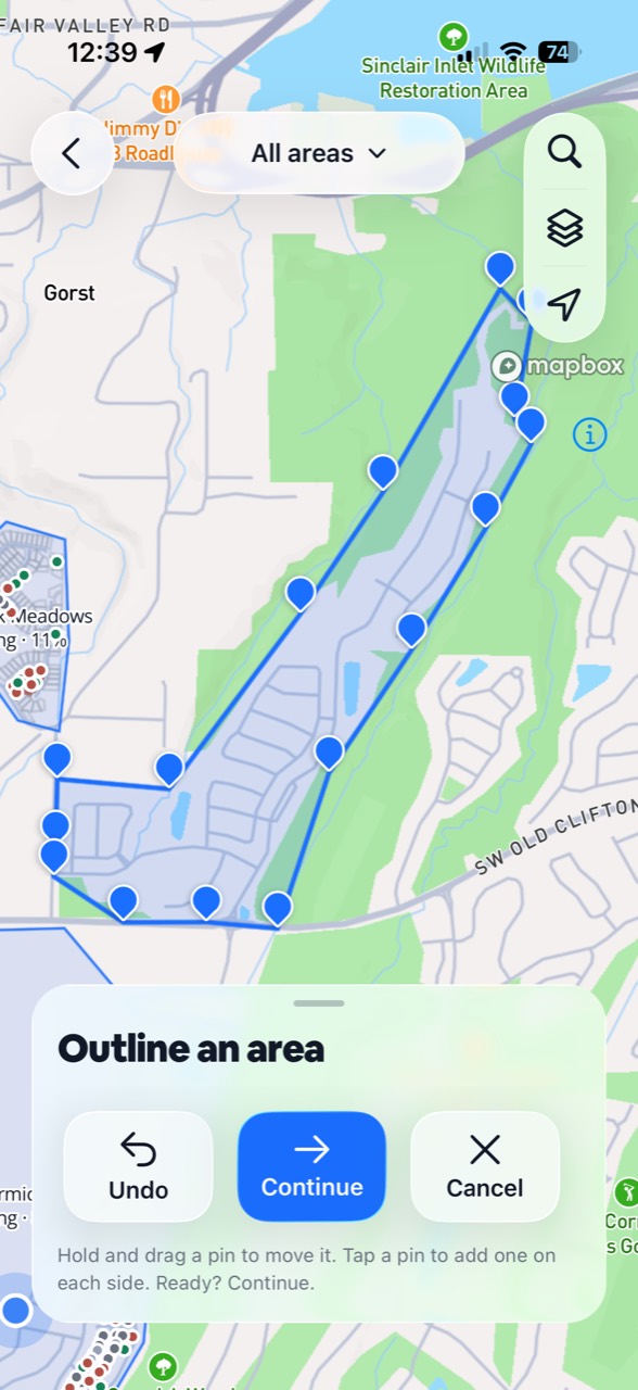 Meep Field area creation with draggable boundary pins